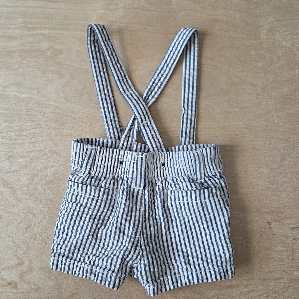 Gymboree Dressed Up Baby Boys Overall Seersucker Shorts